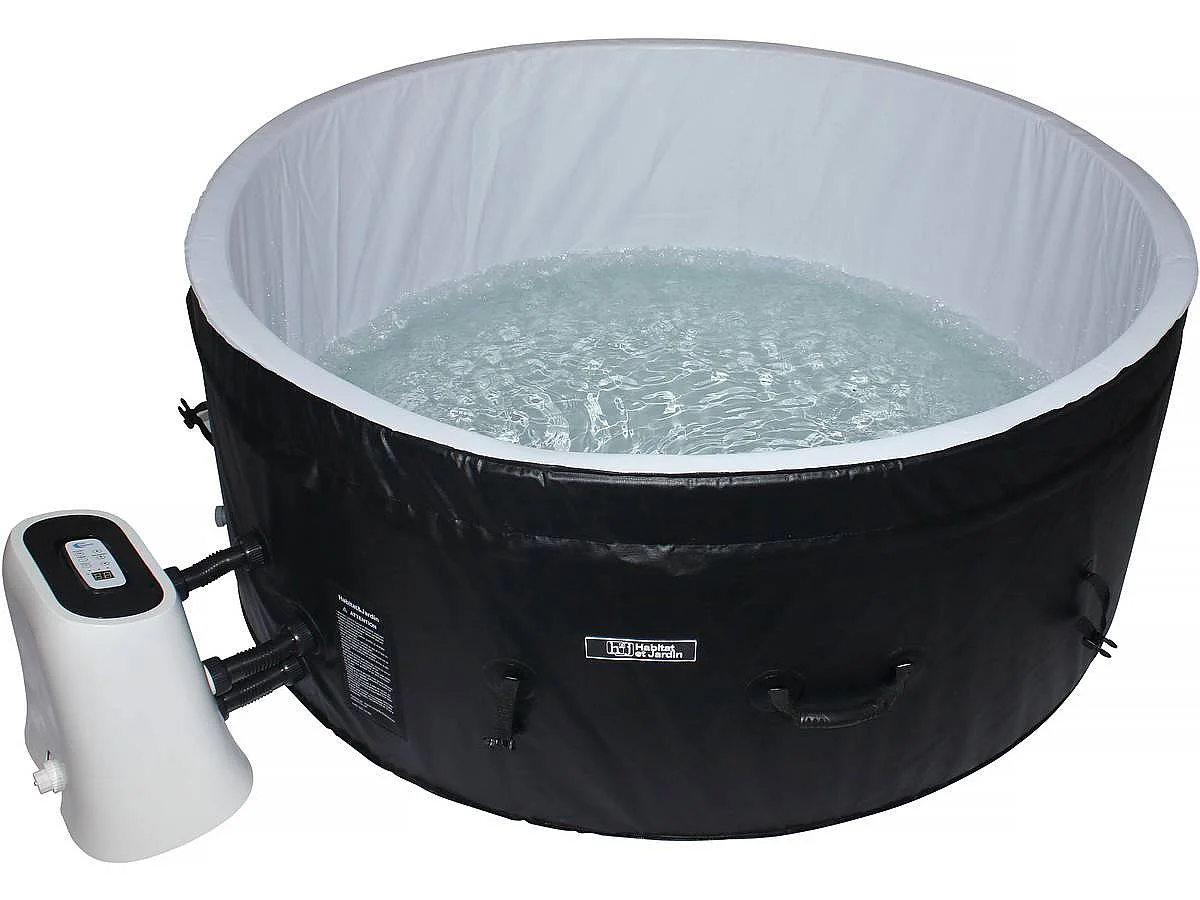 Spa semi rigide en PVC "Antibes" semi rigide - 4 places - Noir / Blanc