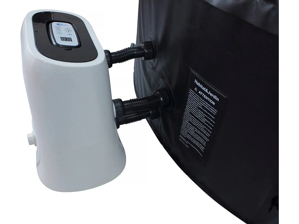 Spa semi rigide en PVC "Antibes" semi rigide - 4 places - Noir / Blanc