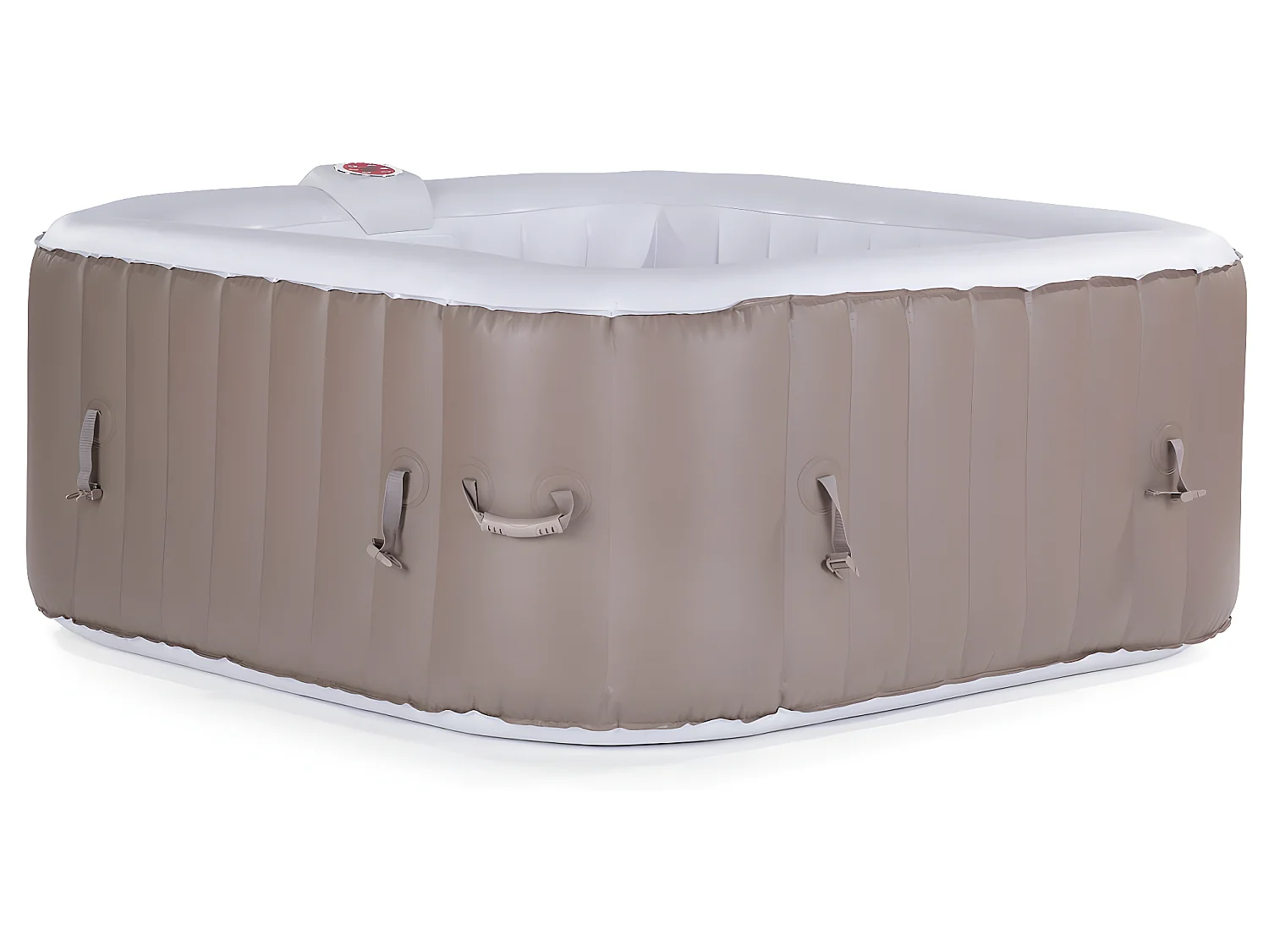 AUFBLASBARER WHIRLPOOL MONAC AUS PVC - 6 PERSONEN - TAUPE/CREME