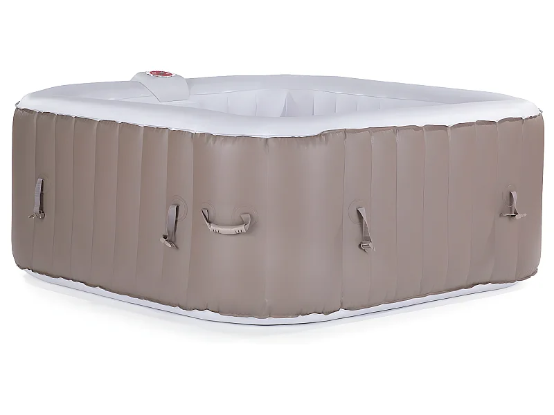 Spa gonflable Monac en PVC - 6 places - taupe/crème
