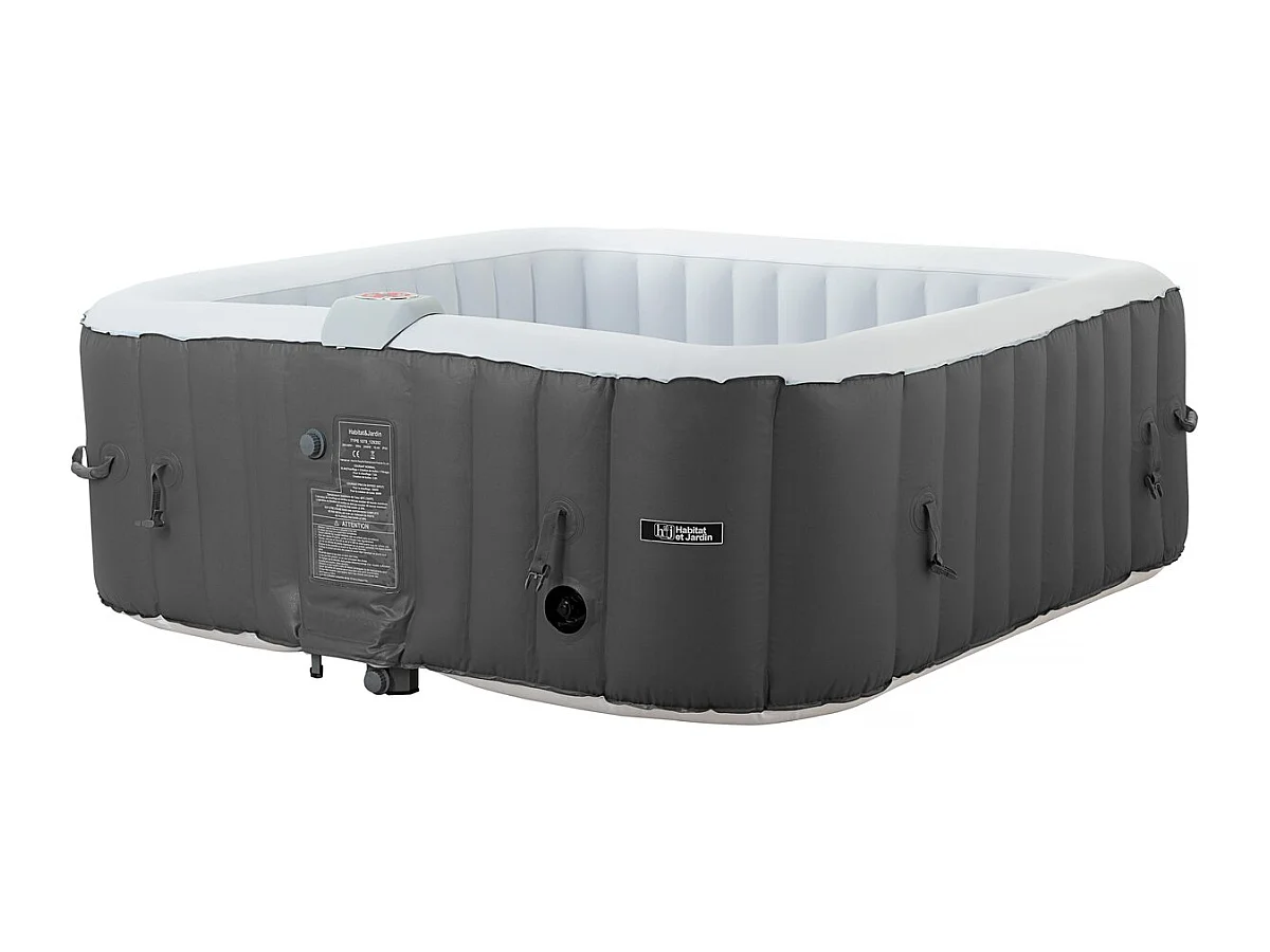 Spa inflável "RIVIERA" em PVC - 6 lugares - Cinza/branco