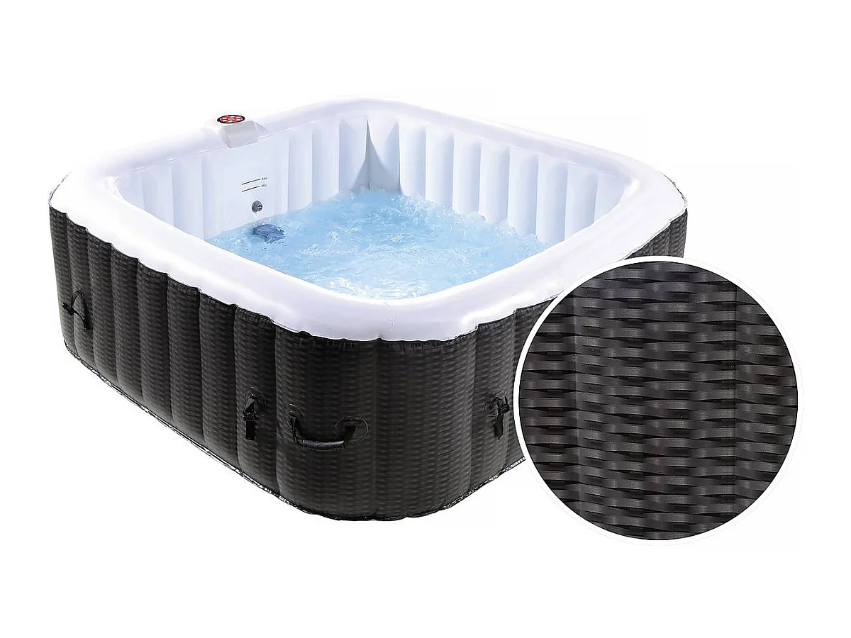 Spa Gonflable Nice en PVC - 6 places - Marron/Crème
