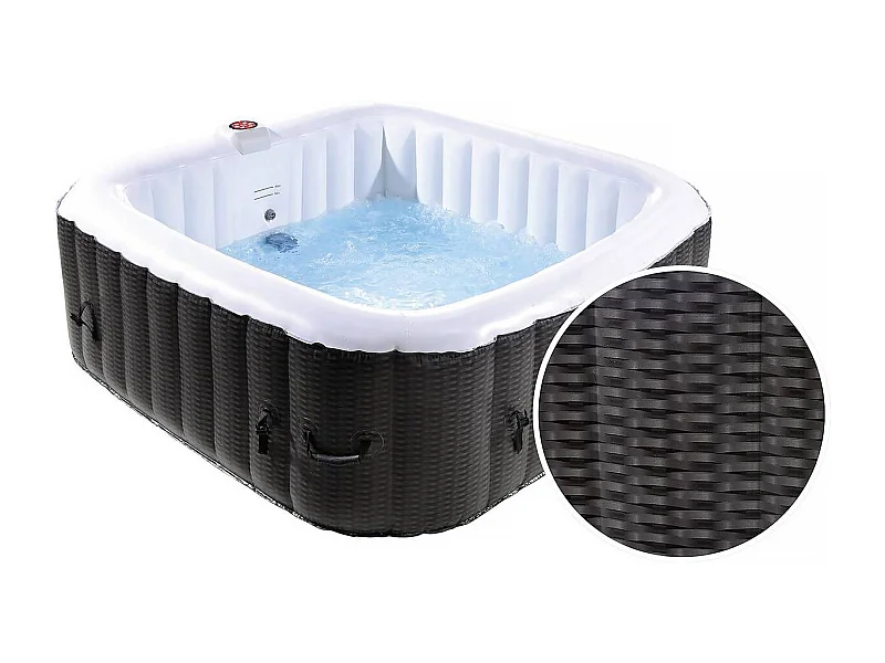 Spa hinchable Nice en PVC - 6 plazas - Marron/crema