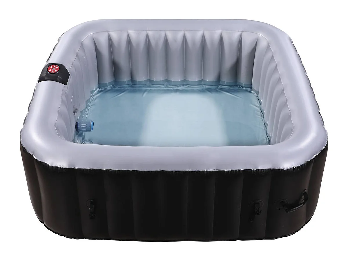 Aufblasbarer Whirlpool NICE aus PVC - 6 Personen - Grau/Schwarz