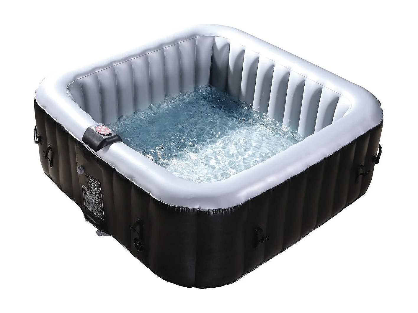 Spa hinchable NICE en PVC - 6 plazas - Gris/Noir