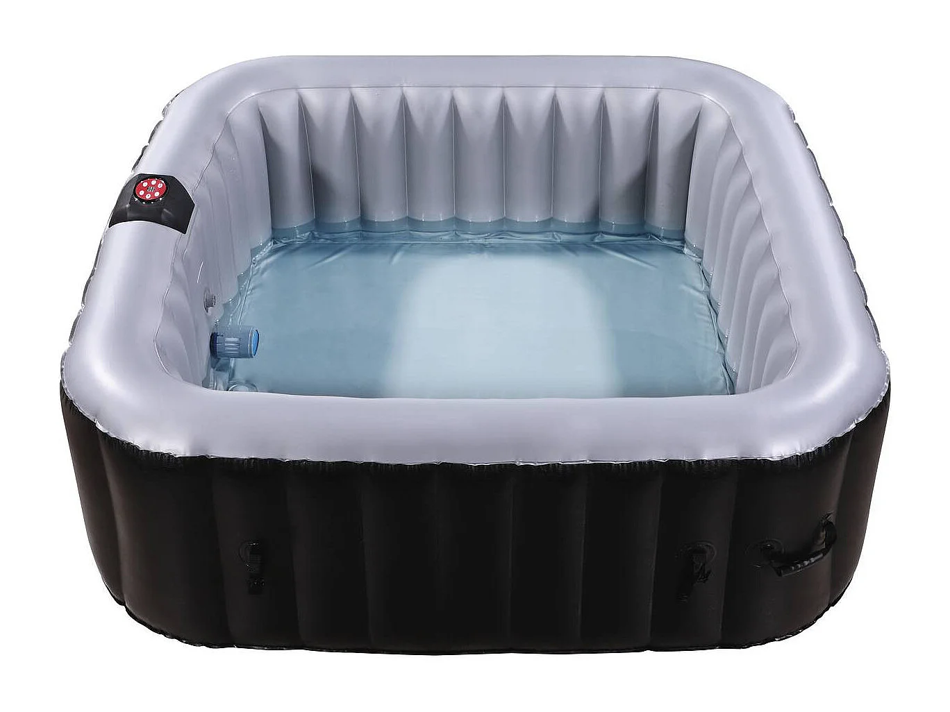 Spa hinchable NICE en PVC - 6 plazas - Gris/Noir