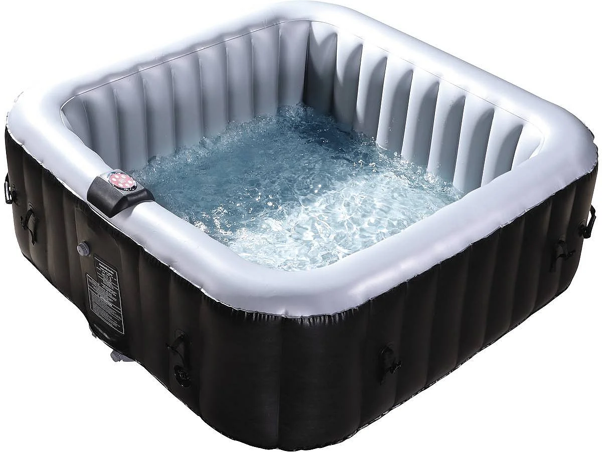 Spa Inflável  "Nice" em PVC - 6 lugares - Cinza / Preta