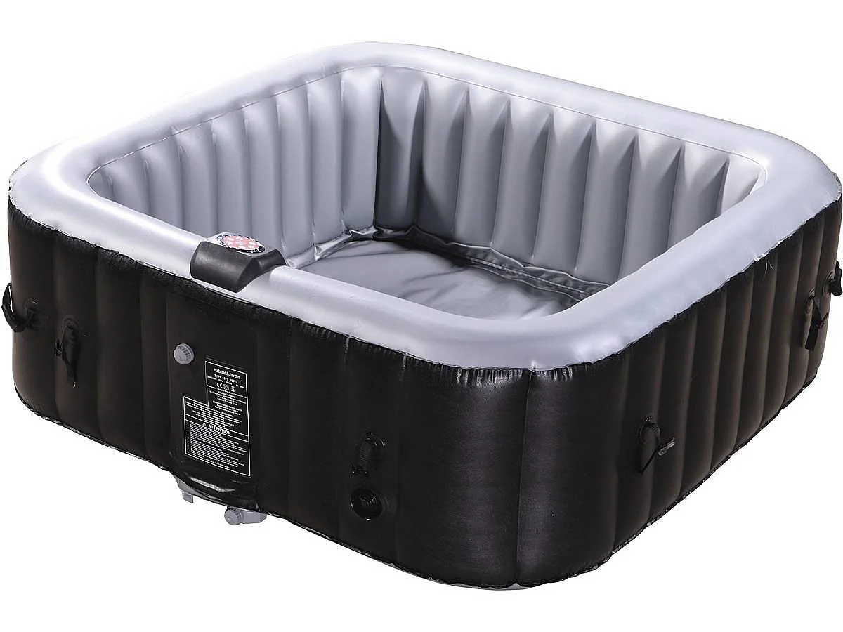 Spa Inflável  "Nice" em PVC - 6 lugares - Cinza / Preta