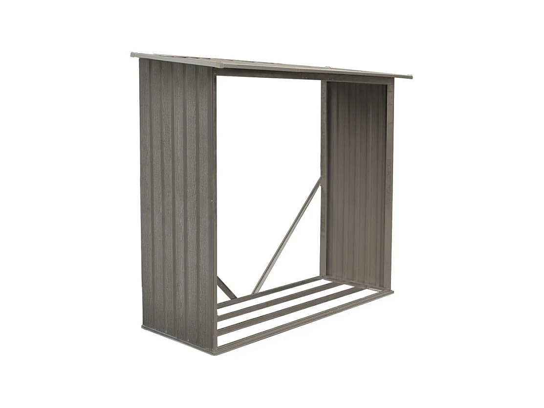 Casetta per legna in metallo - LEGNO VECCHIO - 1,37 m²