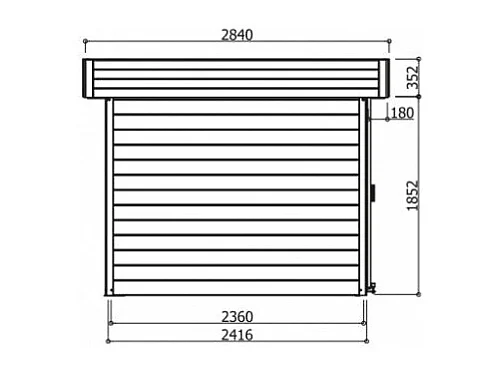 Abri jardin bois "Arhus" - 19.90 m² - 7 x 2.84 x 1.85 m - 28 mm
