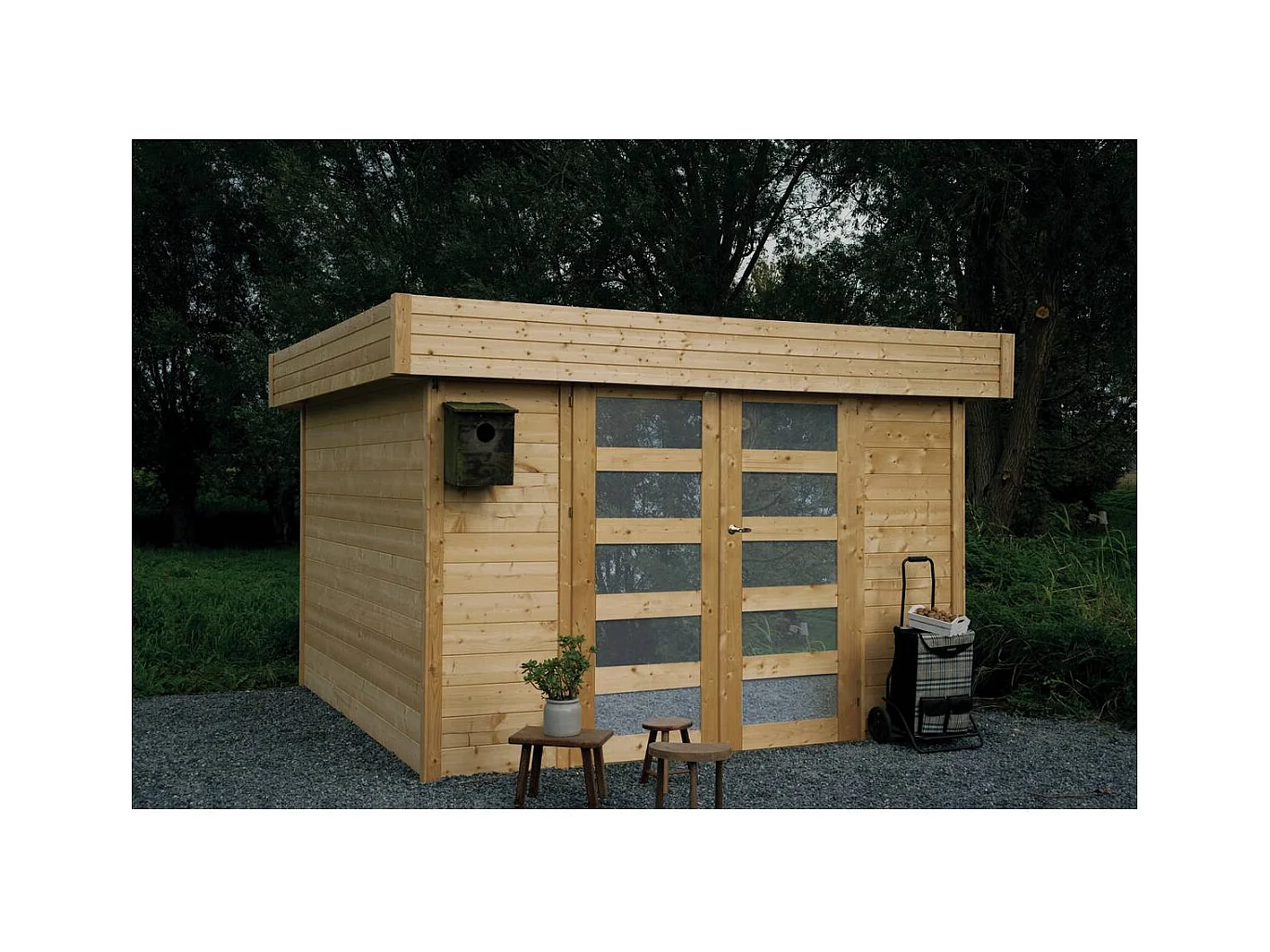 Abri jardin "Odense" - 7.64 m² - 3.02 x 3.02 x 2.19 m - 28 mm