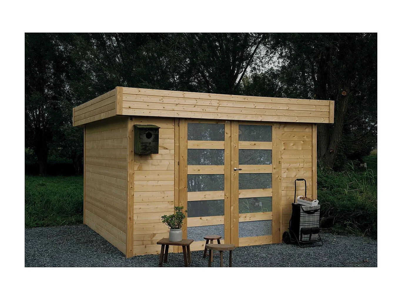 Abri jardin "Odense" - 7.64 m² - 3.02 x 3.02 x 2.19 m - 28 mm