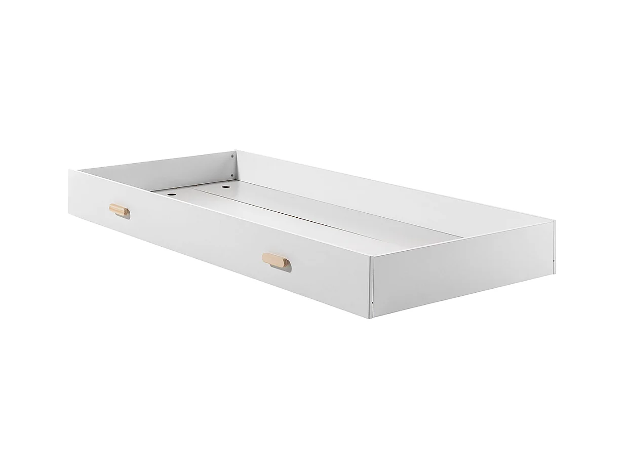 BODHI WHITE - Lit Gigogne 90x200cm avec Tiroir de Lit