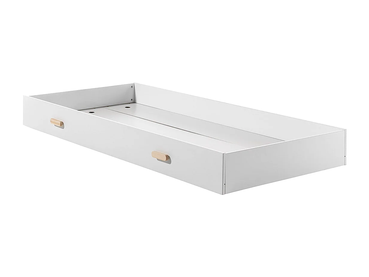 BODHI WHITE - Lit Gigogne 90x200cm avec Tiroir de Lit