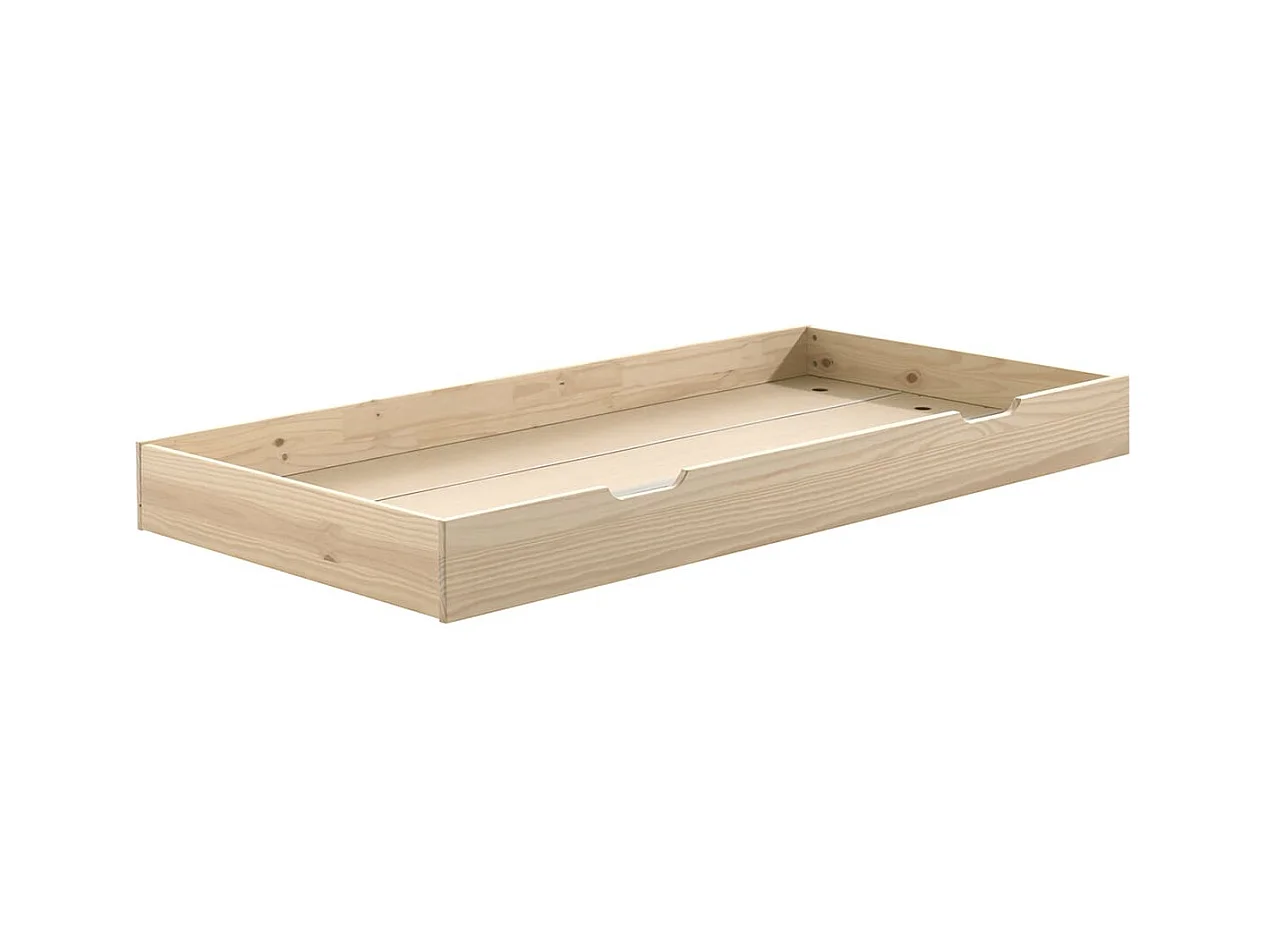 YAX - Lit Gigogne 90x200cm en Pin Naturel