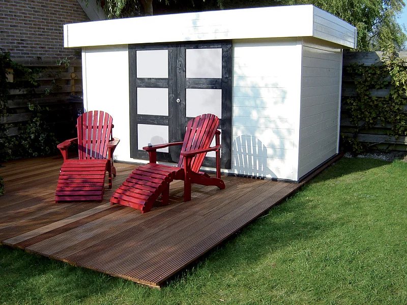 Abri jardin bois "Malmö" - 14.71 m² - 4.32 x 3.40 x 2.25 m - 28 mm