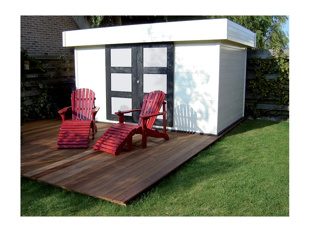 Abri jardin bois "Malmö" - 14.71 m² - 4.32 x 3.40 x 2.25 m - 28 mm