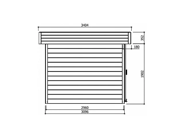 Abri jardin bois "Malmö" - 14.71 m² - 4.32 x 3.40 x 2.25 m - 28 mm