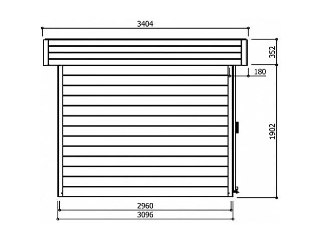 Abri jardin bois "Malmö" - 14.71 m² - 4.32 x 3.40 x 2.25 m - 28 mm