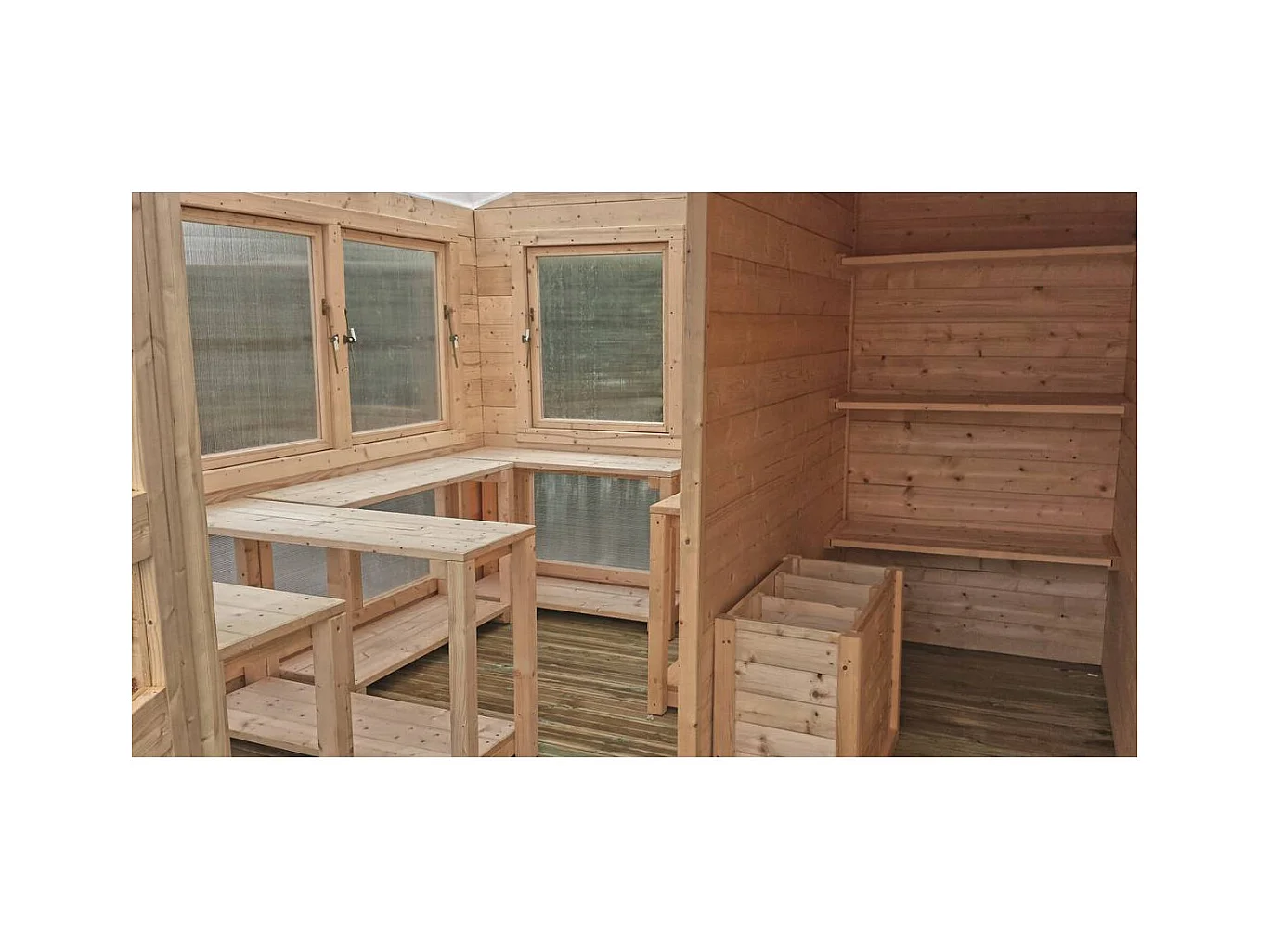 Abri jardin bois "Merano" - 8.92 m² - 2.99 x 2.99 x 2.64 m - 28 mm