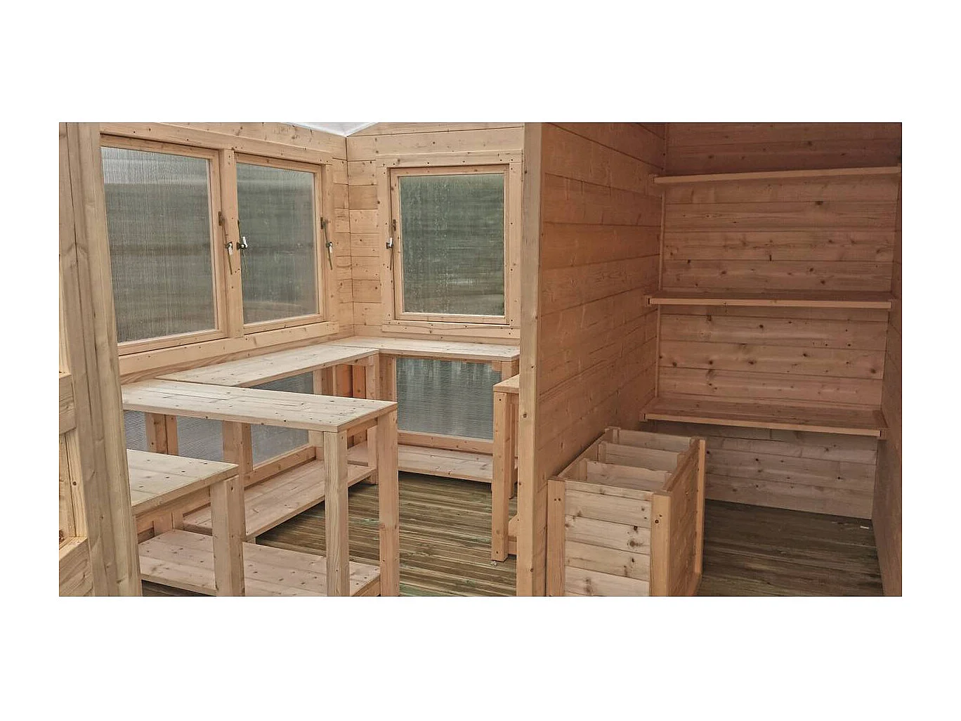 Abri jardin bois "Merano" - 8.92 m² - 2.99 x 2.99 x 2.64 m - 28 mm