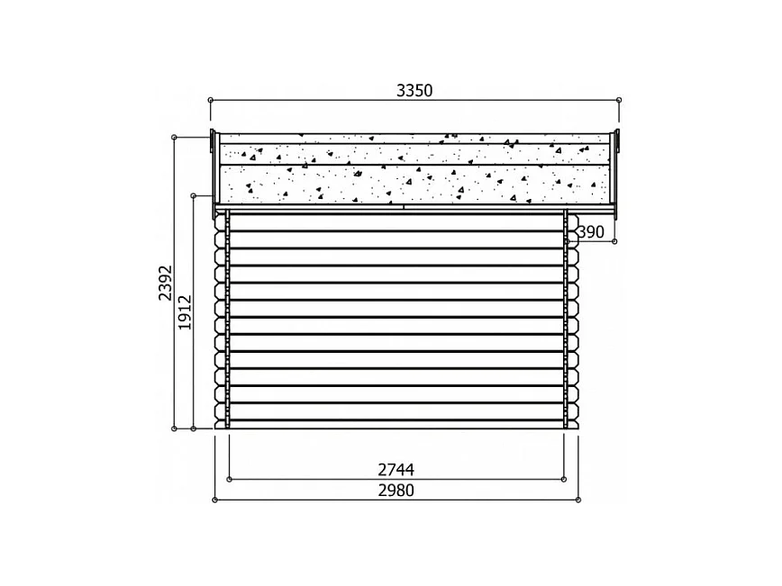 Abri jardin bois "Sologne" - Modèle imprégné (vert) - 8.88 m² - 2.98 x 2.98 x 2.39 m - 28 mm