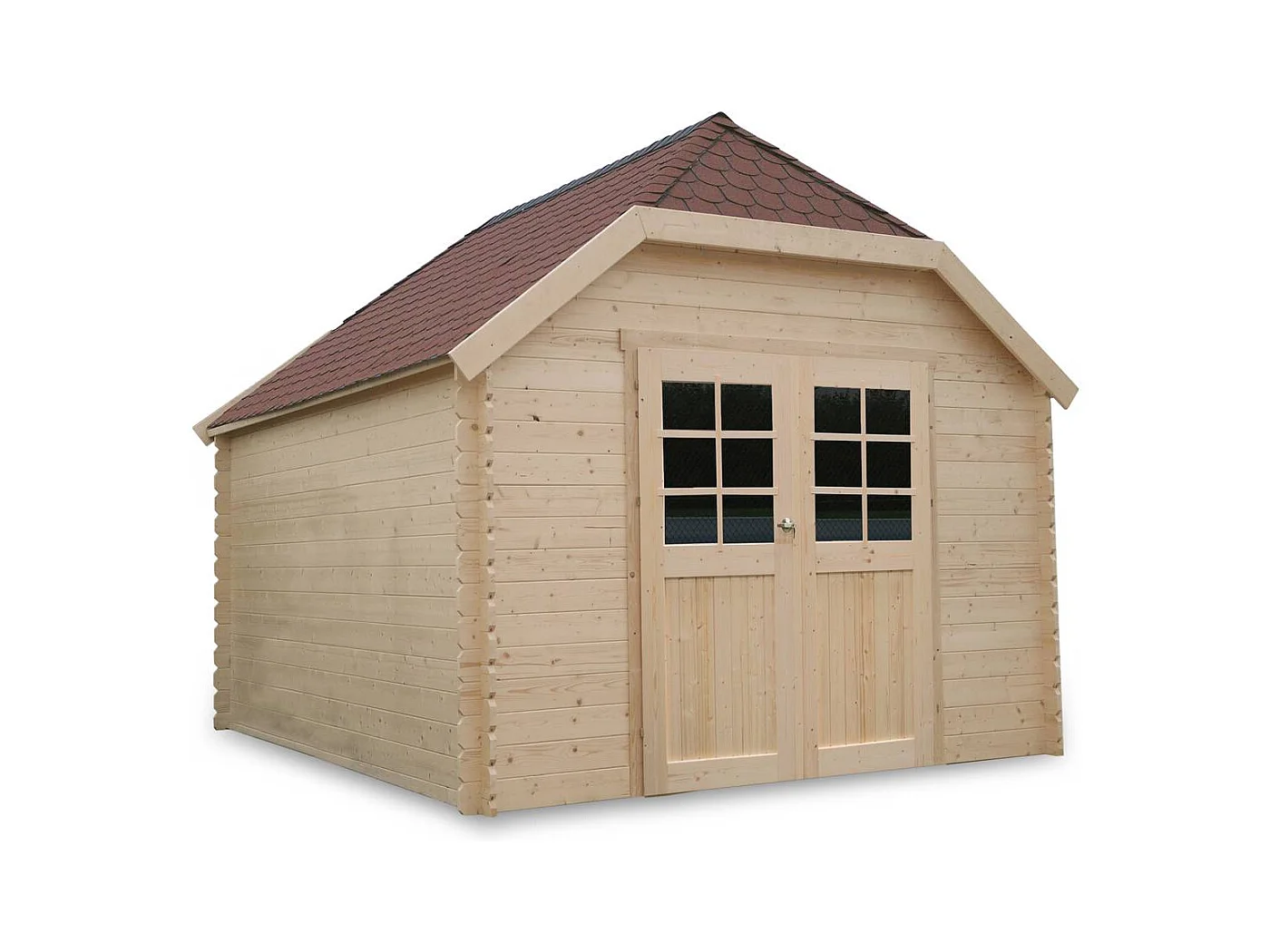 Abri jardin bois "Limerick" - 11.56 m² - 2.98 x 3.88 x 2.95 m - 28 mm