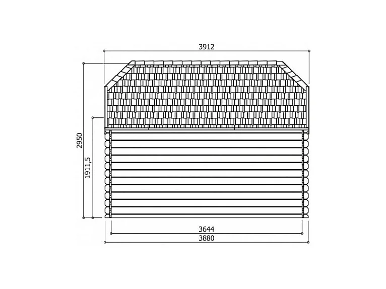 Abri jardin bois "Limerick" - 11.56 m² - 2.98 x 3.88 x 2.95 m - 28 mm