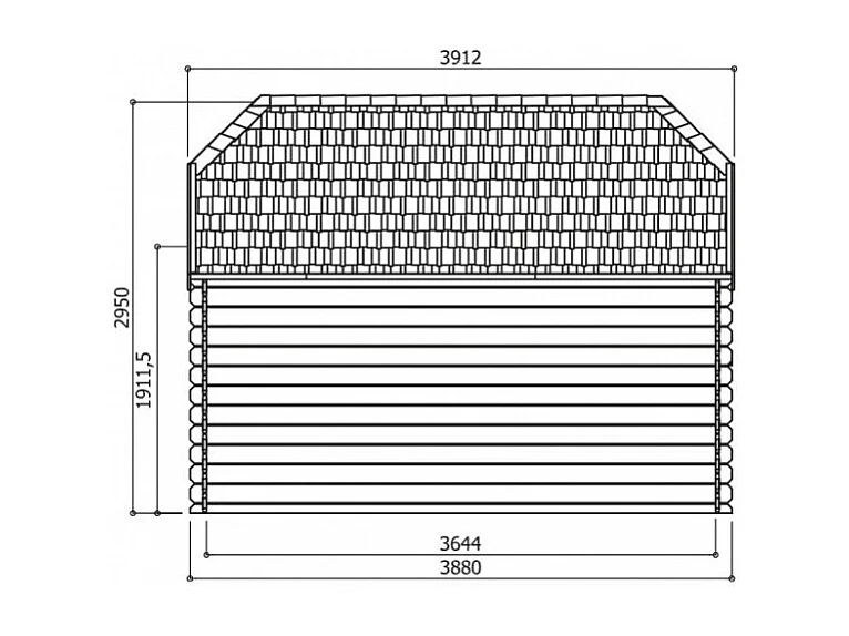 Abri jardin bois "Limerick" - 11.56 m² - 2.98 x 3.88 x 2.95 m - 28 mm