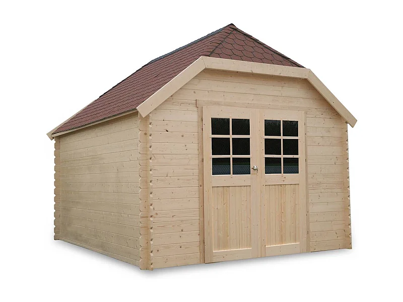 Abri jardin bois "Limerick" - 11.56 m² - 2.98 x 3.88 x 2.95 m - 28 mm