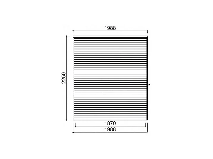 Abri jardin bois "Capri" - 5.94 m² - 2.99 x 1.99 x 2.25 m - 19 mm
