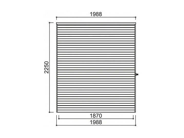 Abri jardin bois "Capri" - 5.94 m² - 2.99 x 1.99 x 2.25 m - 19 mm