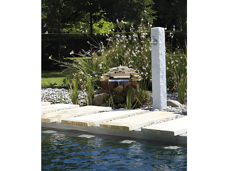 Fontaine "Granit" - Gris clair - 100 x 13 x 13 cm