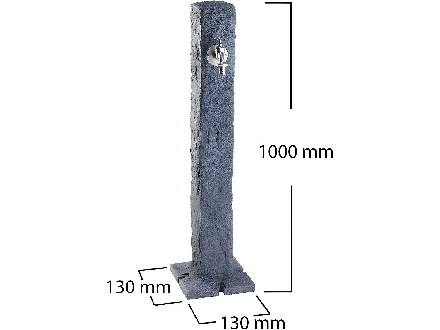 Fontaine "Granit" - Gris foncé - 100 x 13 x 13 cm