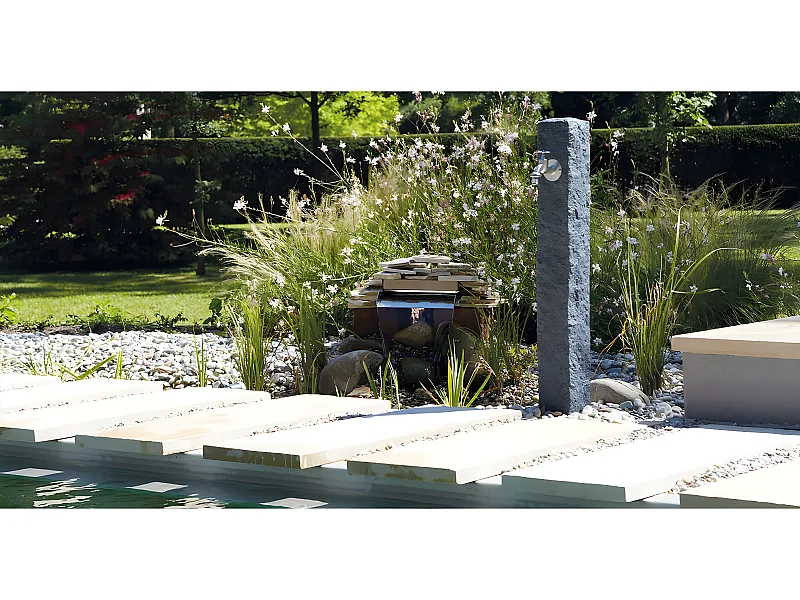 Fontaine "Granit" - Gris foncé - 100 x 13 x 13 cm