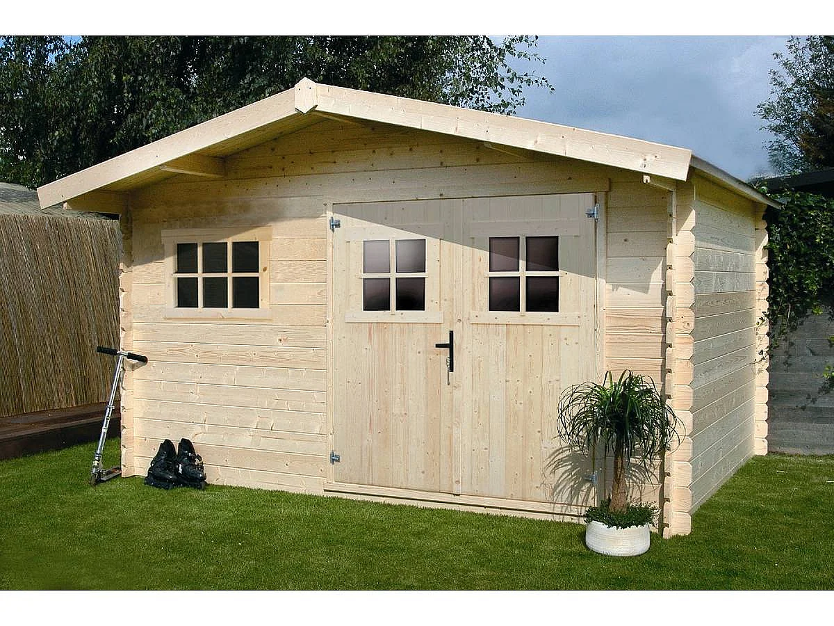 Abri jardin bois - 19,72 m² - 4.64 x 4.25 x 2,32 m - 28 mm