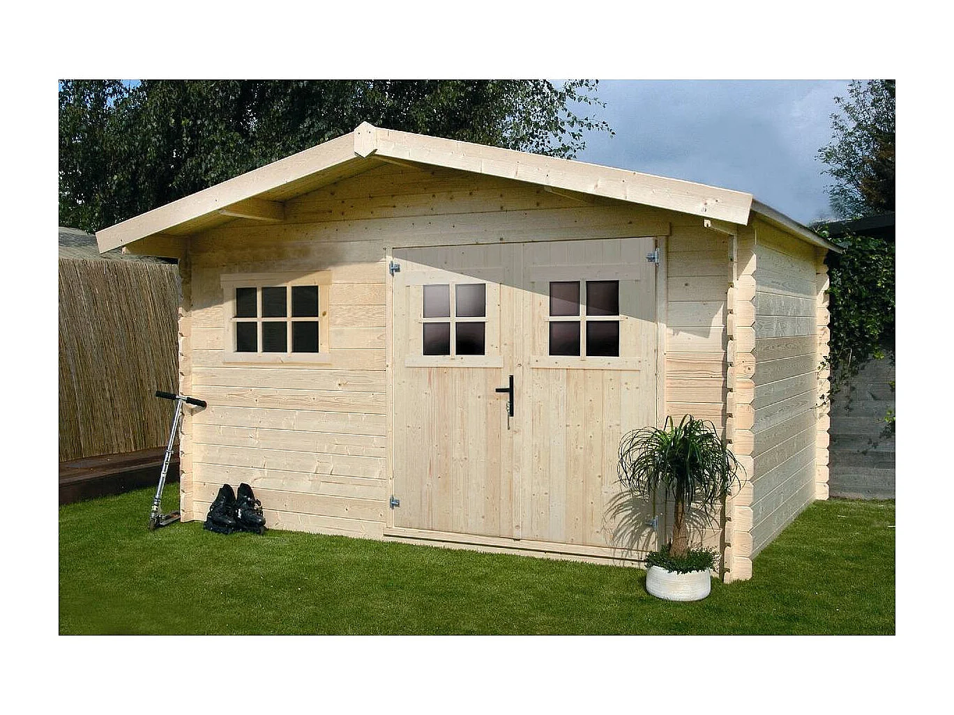 Houten tuinhuisje - 19.72 m² - 4.64 x 4.25 x 2.32 m - 28 mm