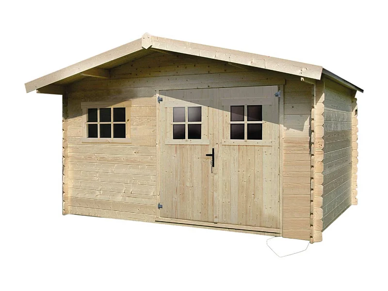 Abri jardin bois - 19,72 m² - 4.64 x 4.25 x 2,32 m - 28 mm