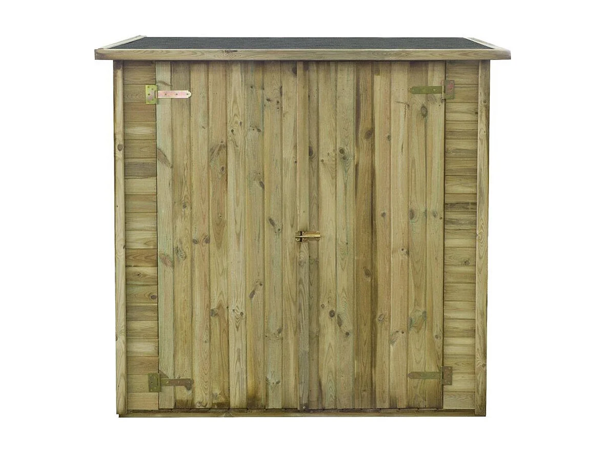 Abri jardin bois adossable "Lipki " - 1.79 x 0.9 x 1.78/1.87 m  - 1.61 m² - 12 mm - Avec plancher