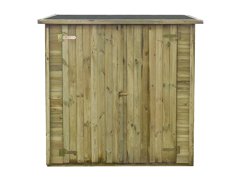Abri jardin bois adossable "Lipki " - 1.79 x 0.9 x 1.78/1.87 m  - 1.61 m² - 12 mm - Avec plancher