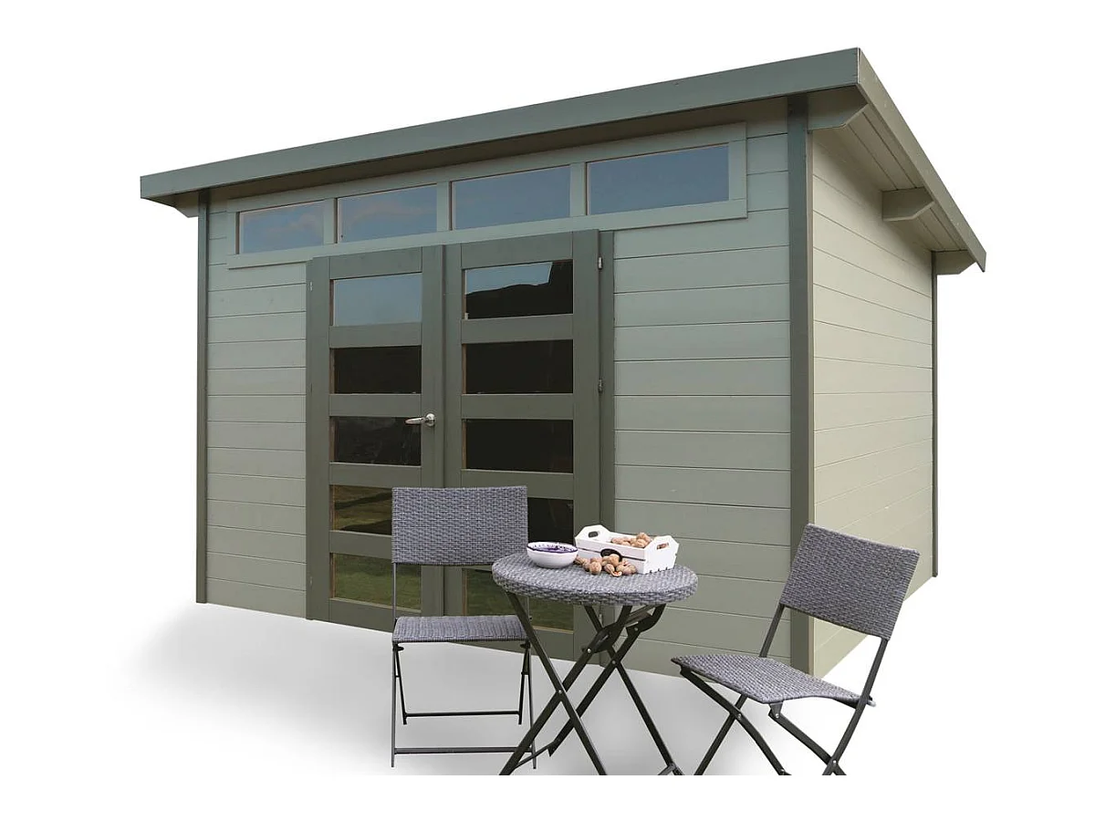 Abri jardin bois "Verona" - 7.2 m² - 3 x 2.4 x 2.33 m - 28 mm