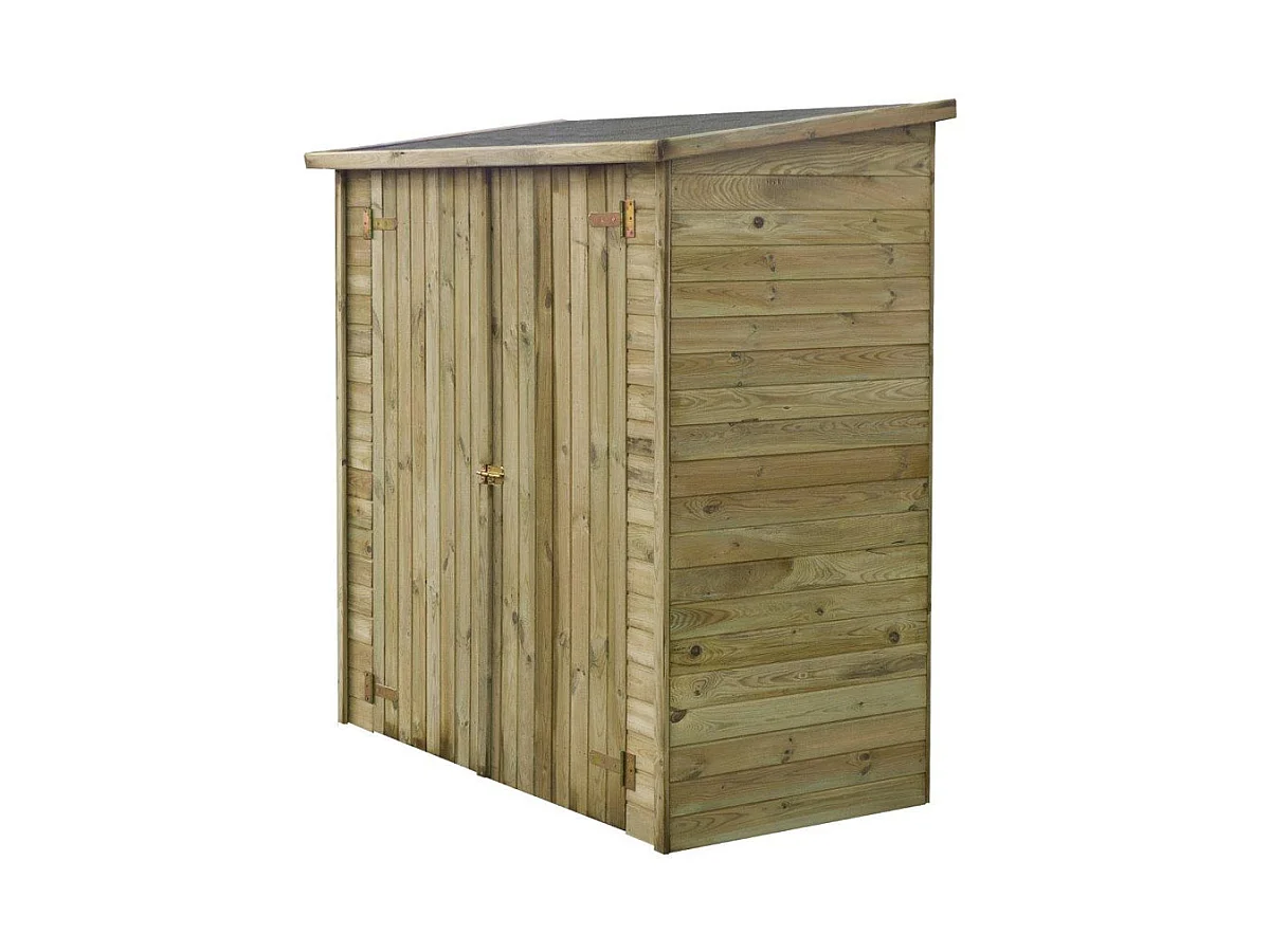 Abri jardin bois adossable Lipki - 1.79 X 0.90 X 1.78/1.87 m