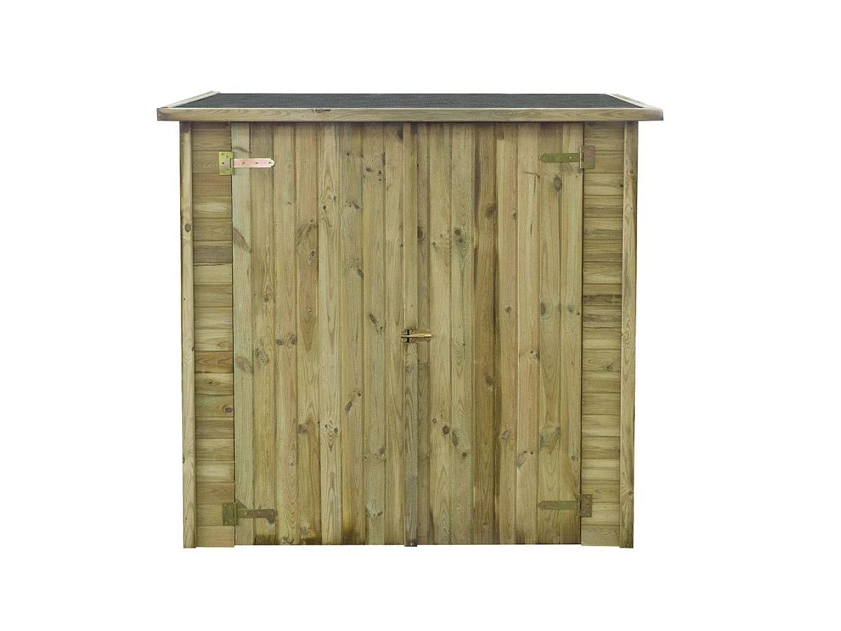 Abri jardin bois adossable Lipki - 1.79 X 0.90 X 1.78/1.87 m