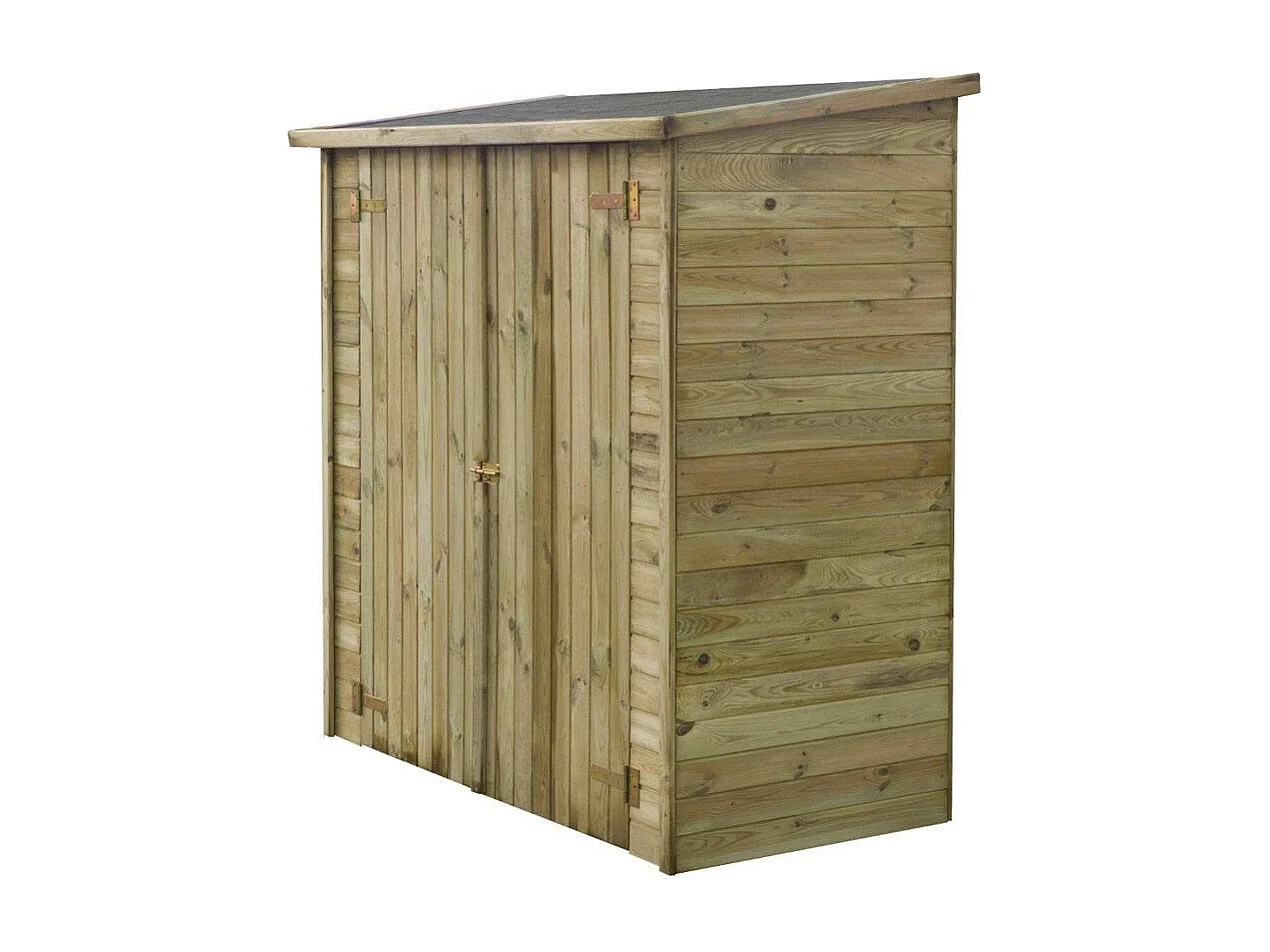 Abri jardin bois adossable Lipki - 1.79 X 0.90 X 1.78/1.87 m