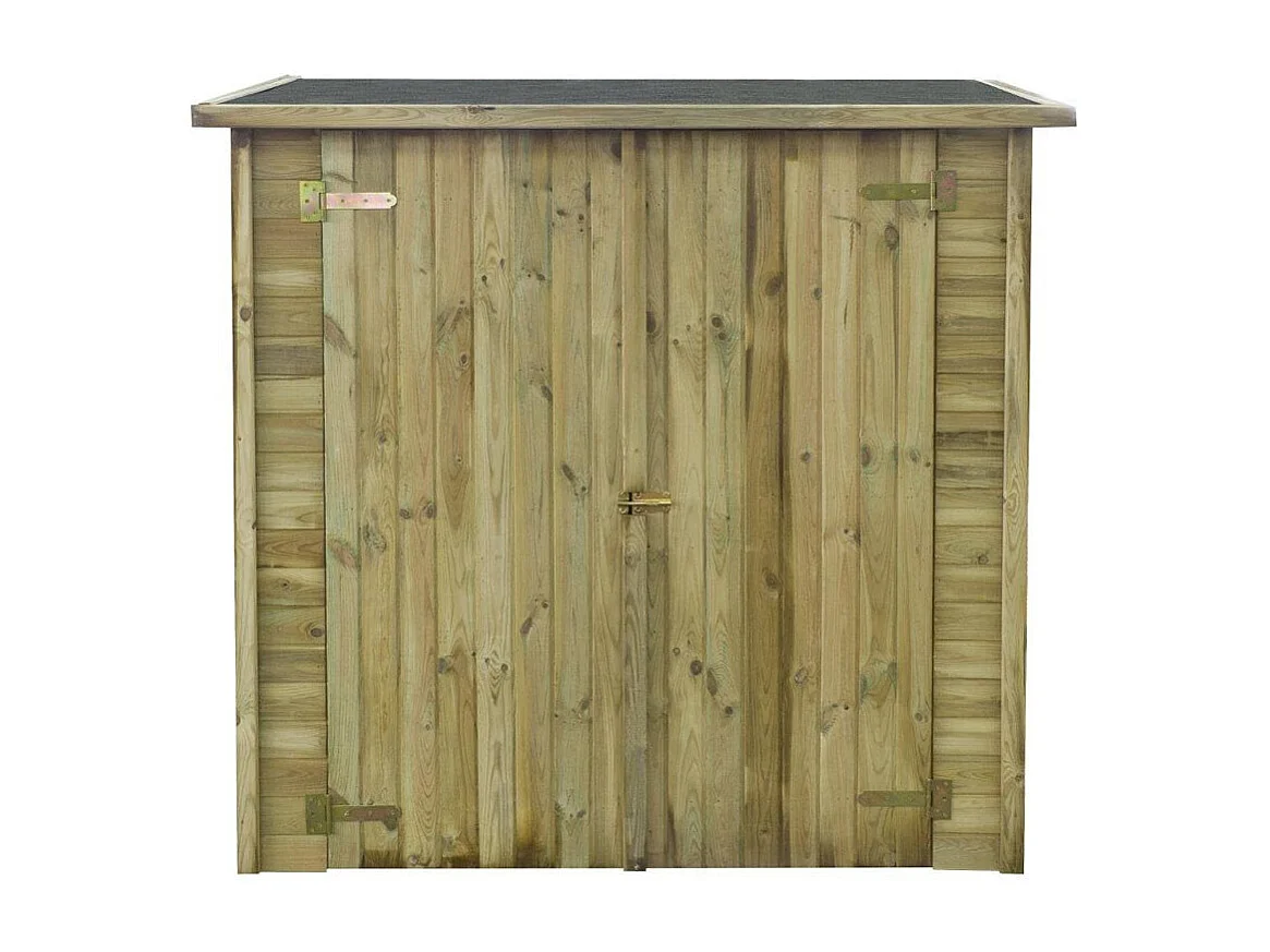 Abri jardin bois adossable Lipki - 1.79 X 0.90 X 1.78/1.87 m