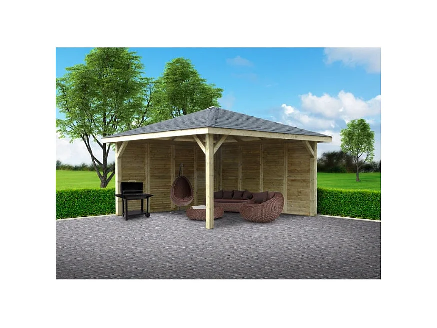 Kiosque en bois "Pavillon" - 14.75 m² - 4.37 x 4.37 x 1.93 m