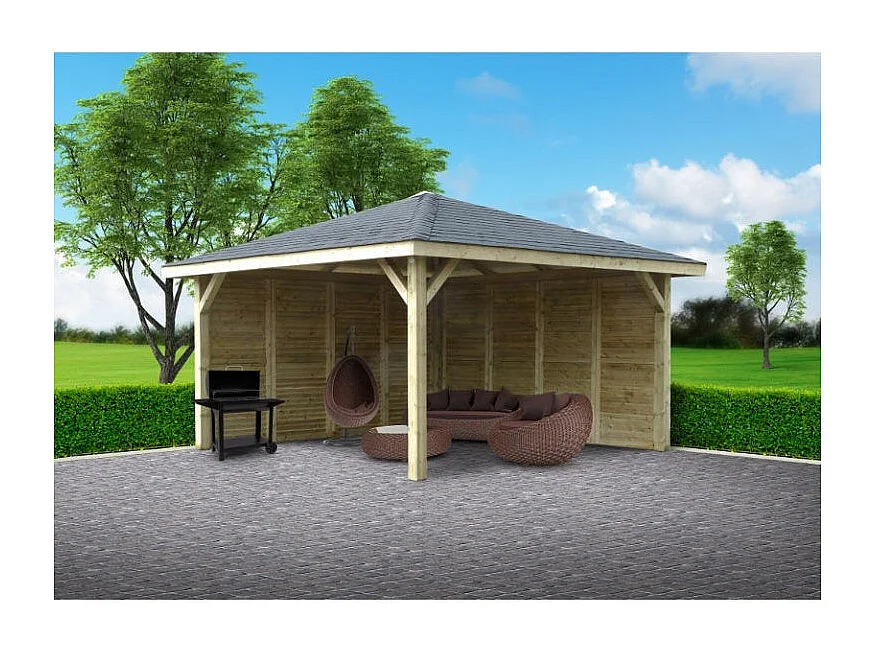 Kiosque en bois "Pavillon" - 14.75 m² - 4.37 x 4.37 x 1.93 m