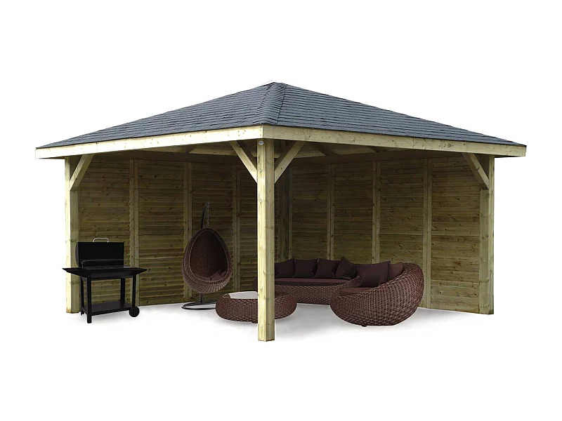 Kiosque en bois "Pavillon" - 14.75 m² - 4.37 x 4.37 x 1.93 m