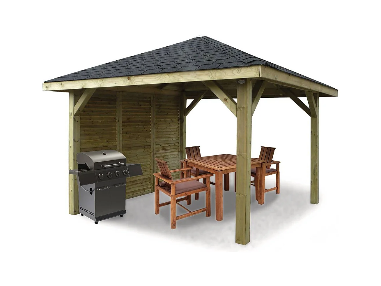 Kiosque en bois "Pavilion" - 8.64 m² - 3.47 x 3.47 x 1.93 m