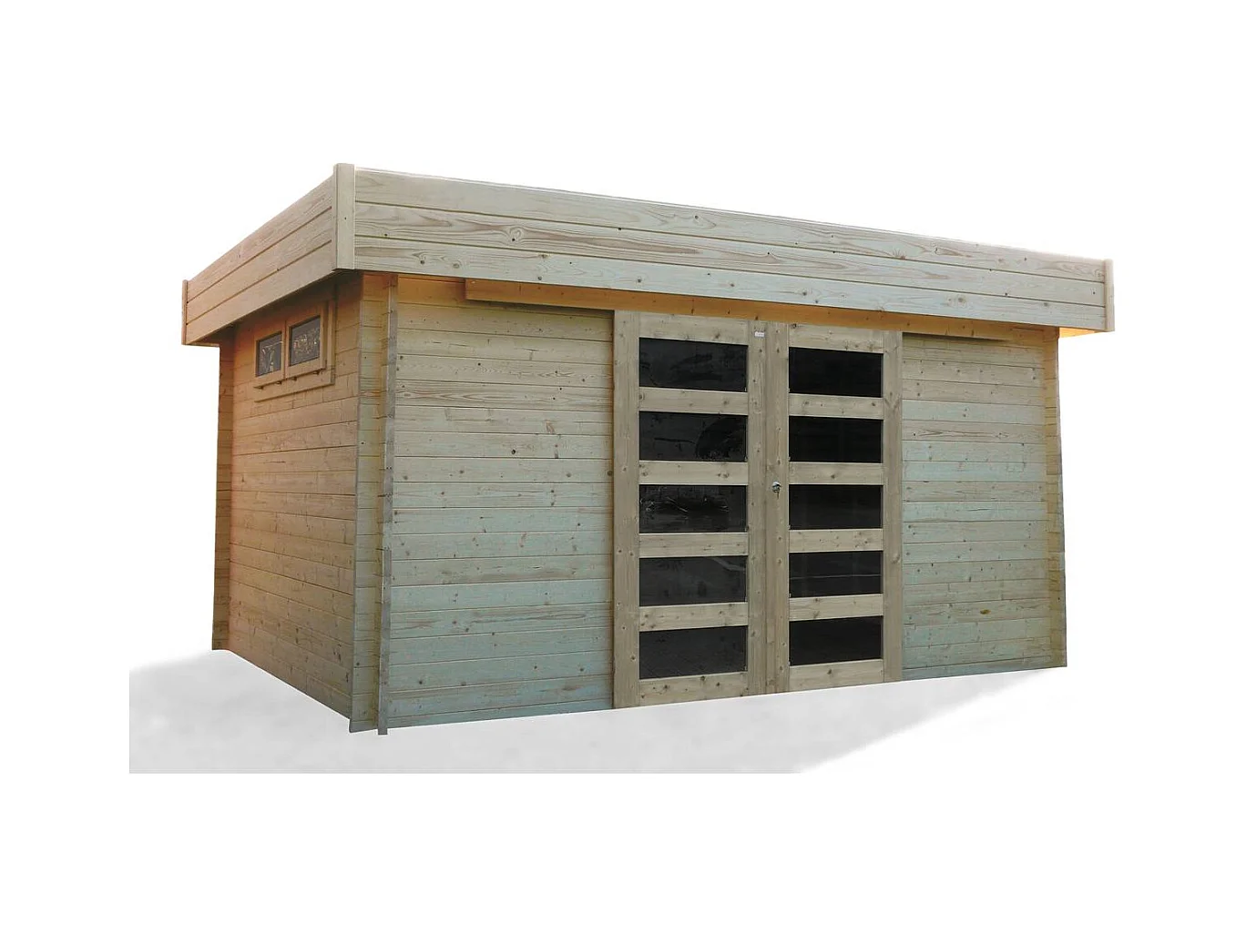 Houten tuinhuis "Viborg" met dubbele deur en ventilatiesysteem - 13,71 m²